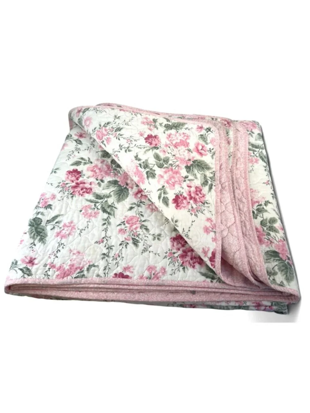 Laura Ashley Breezy Floral King Quilt set 104”x 90” Cottage Core Shabby Chic